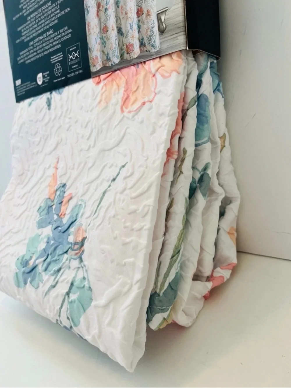 DKNY Clinton Floral Microsculpt Shower Curtain 72